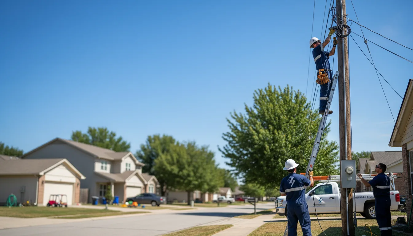 Residential electrician providing installation services in Tell, TX